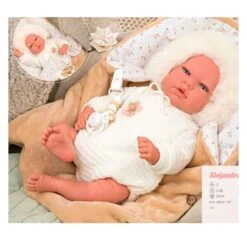 Muñecas Arias Reborn 40cm Alejandra Beige