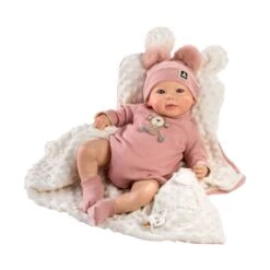 Muñeca Reborn Sofia Con Pelele Rosa 46 Cm