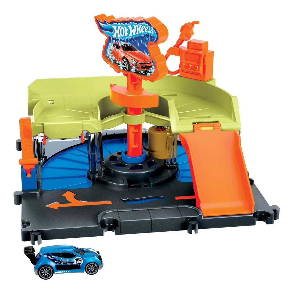 Hot Wheels City Lavadero Coches Exprés Pista Coches De Juguete 4 Años