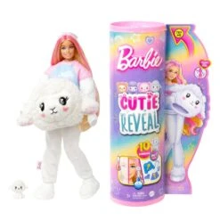 Barbie Cutie Reveal Camisetas Cozy Oveja Disfraz Revela Una Muñeca Articulada Con Mascota Y Accesori