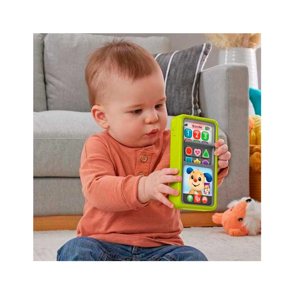 Fisher Price Fisher-Price Ríe Y Aprende Smartphone Desliza Y Aprende Teléfono De Juguete Con Sonidos Bebés +9 Me - Imagen 2