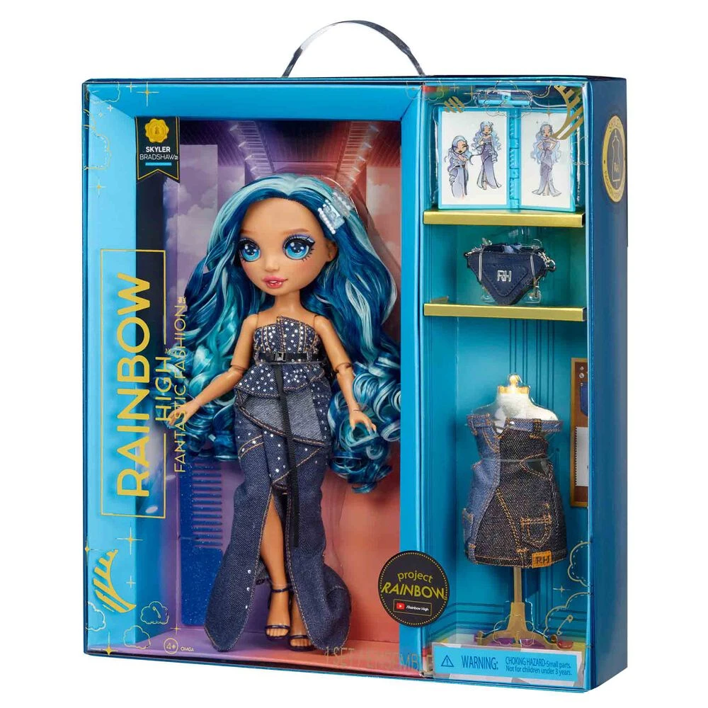 Rainbow High Fantastic Fashion Doll Skyler - Azul
