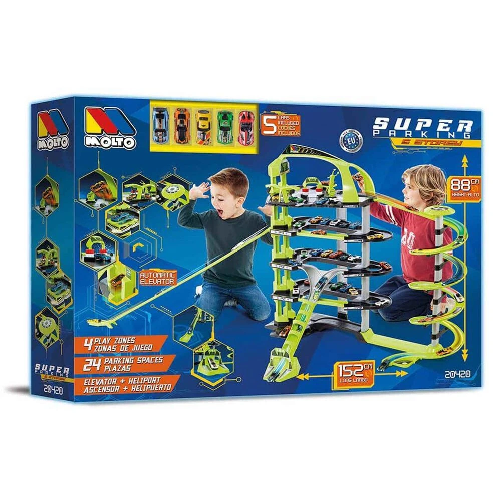 Molto Super Mega Parking 5 Plantas Con Pistas Y 5 Coches - Imagen 13