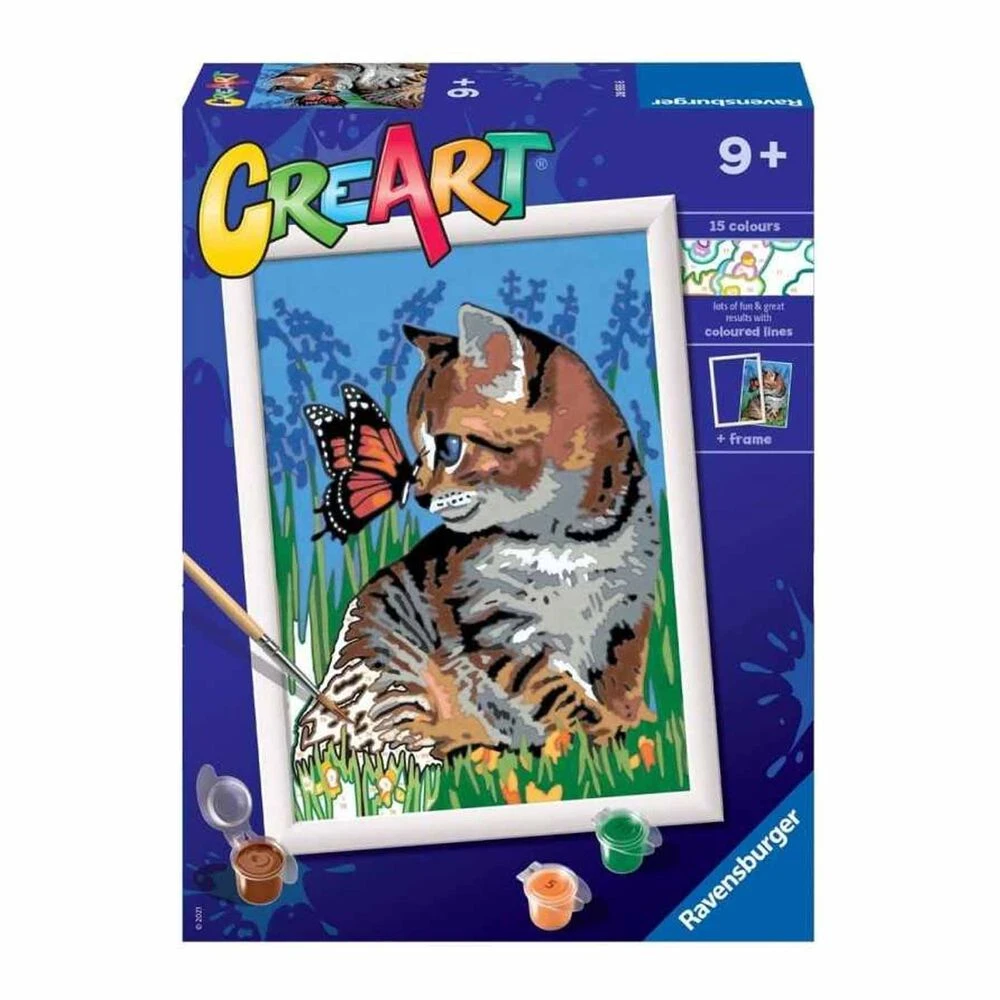 Creart Serie D Gatito Y Mariposa Juego Creativo Pintura