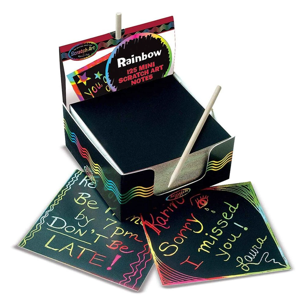 Cubo De Mini Notas Arcorisi Scratch Art